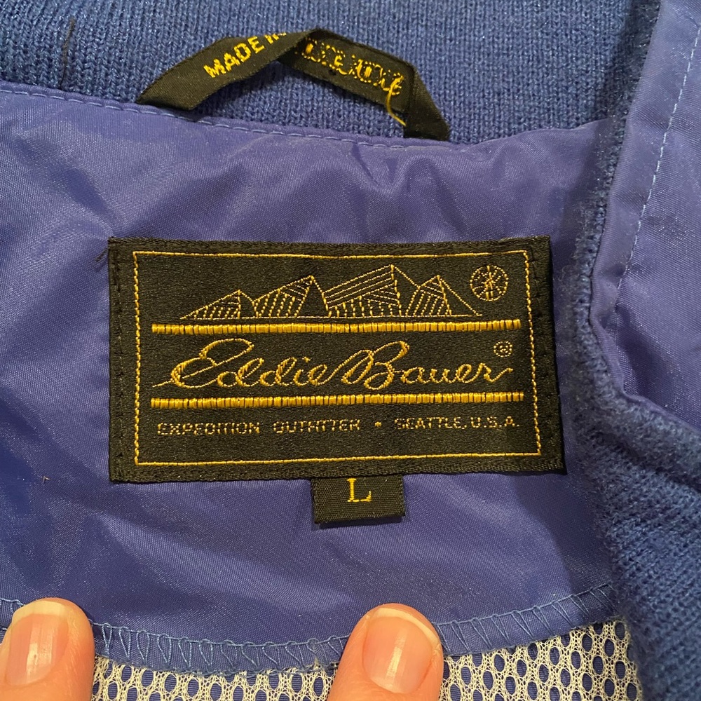 Vintage Men’s Size Large Eddie Bauer Windbreaker Jacket - Picture 4 of 9